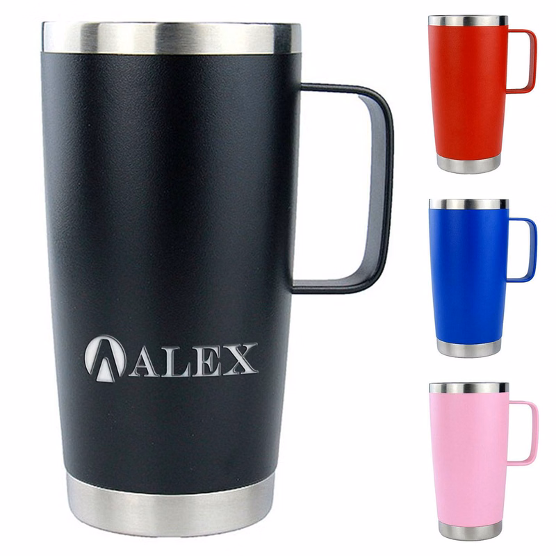20oz Stainless Steel Insulated Coffee Tumbler w/ Handle