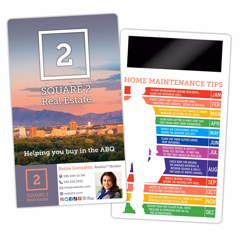 Laminated Card 3.5x6 Round Corners with 1"x3" magnet