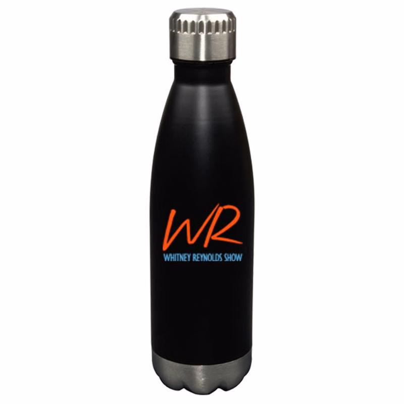 17 oz Glacier Matte Black Vacuum Insulated Stainless Steel Double Wall Sports Water Bottle