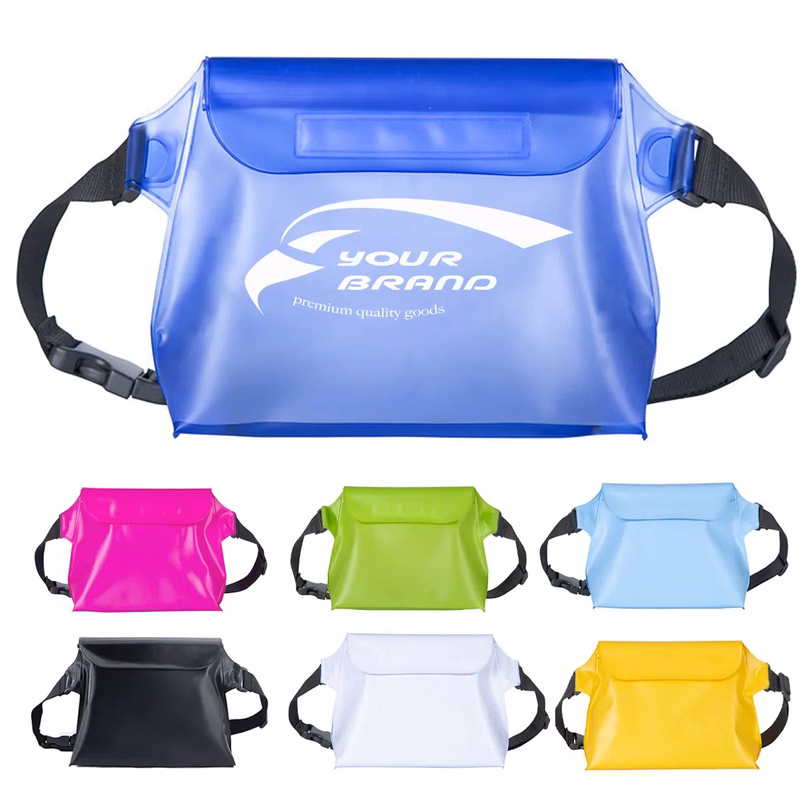 Colorful Waterproof Pouch Fanny Packs With Black Waist Strap