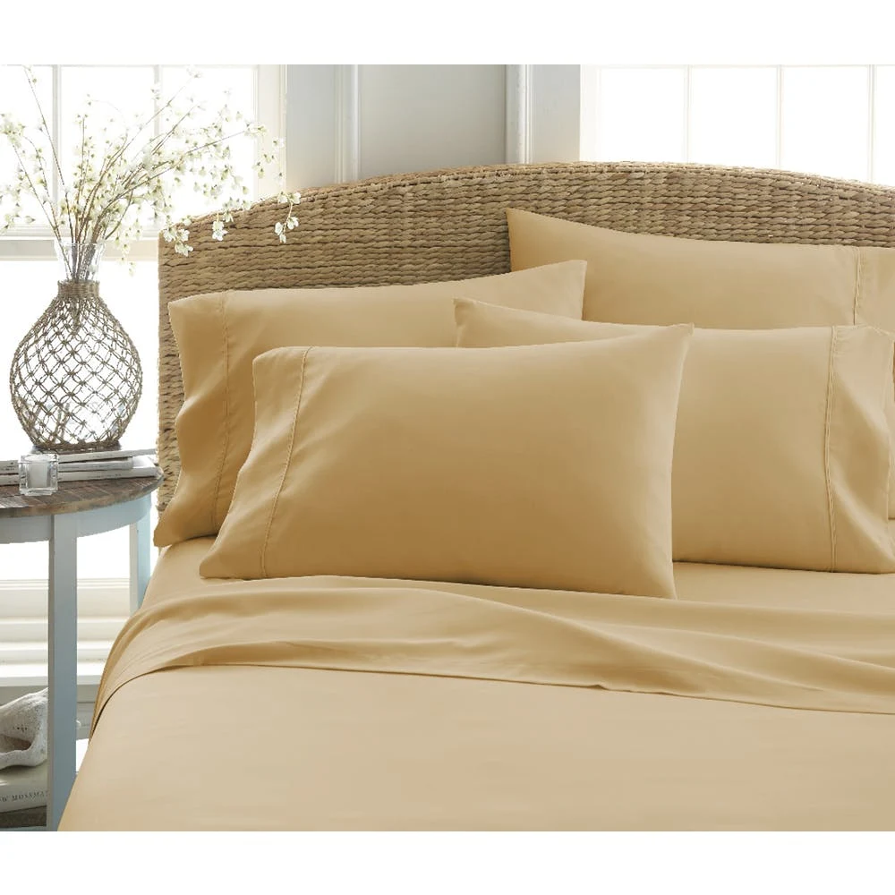 Microfiber Bed Sheet Sets - Gold King 6 Piece Double-Brushed 1