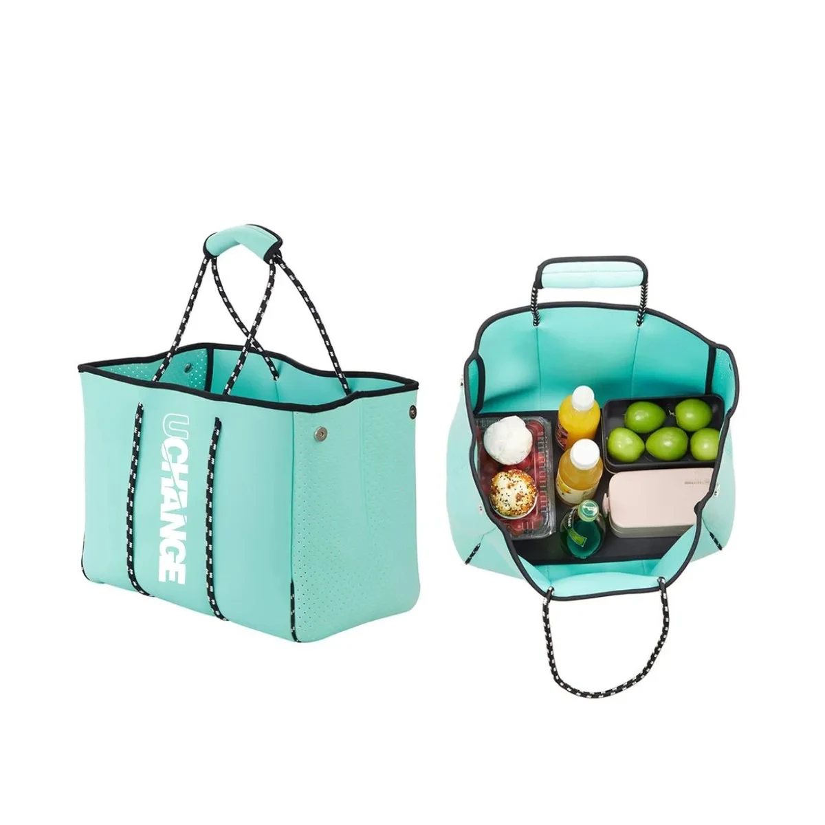 Large Neoprene Beach Tote Bag With Rope Handles 1