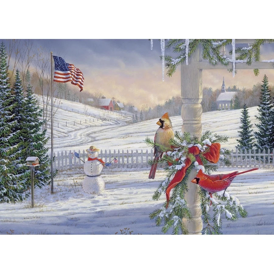 Countryside Cardinals Christmas Cards 1