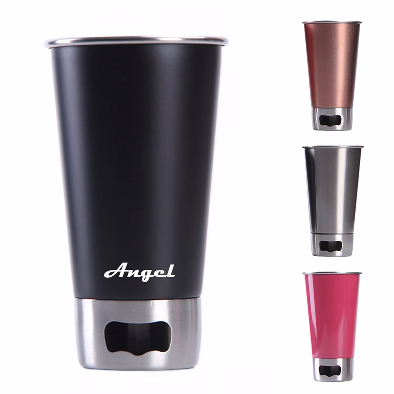 18oz Stainless Steel Cups W/ Bottle Opener