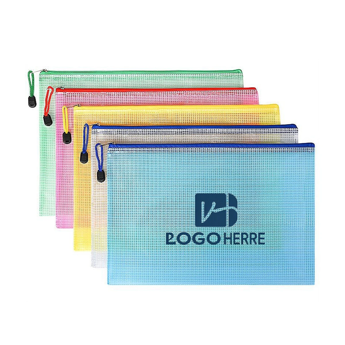 A4 Mesh Zipper Pouch Document Bag 1
