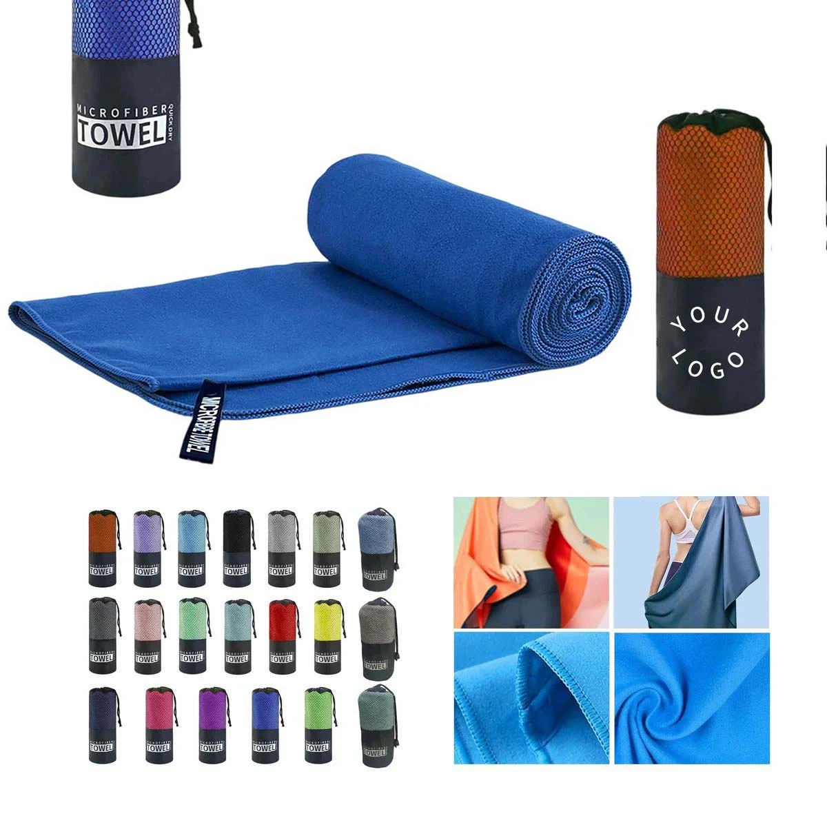 Lightweight Microfiber Towel with Antimicrobial Design 1
