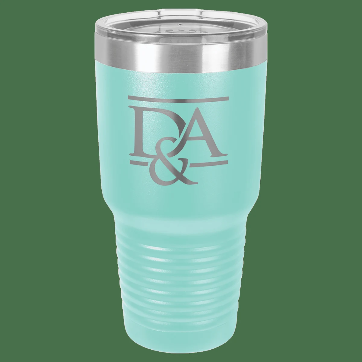 Polar Camel 30 oz. Teal Ringneck Vacuum Insulated Tumbler with Clear Lid 1