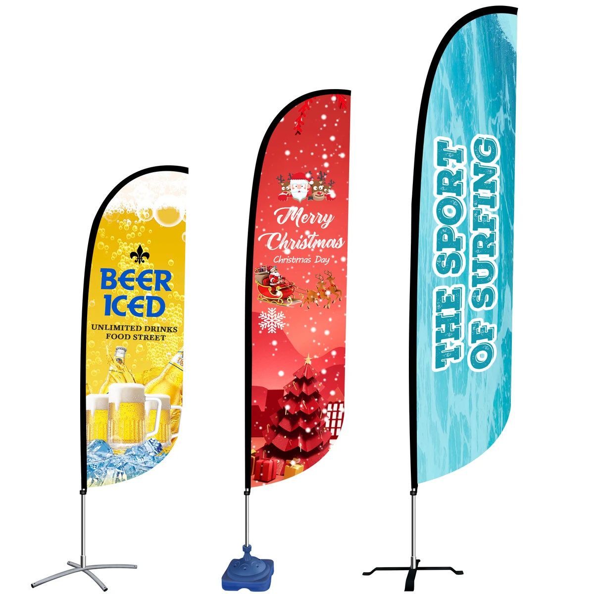 7' Outdoor single sided Advertising Beach Flag 1