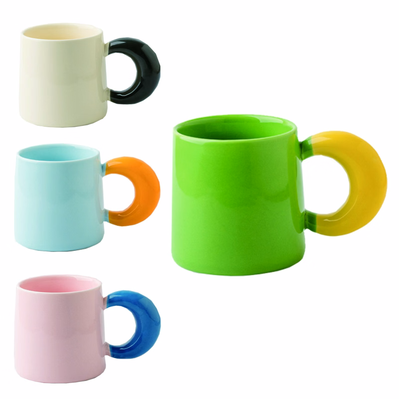 11 Ounce Ceramic Mugs with Large Handles