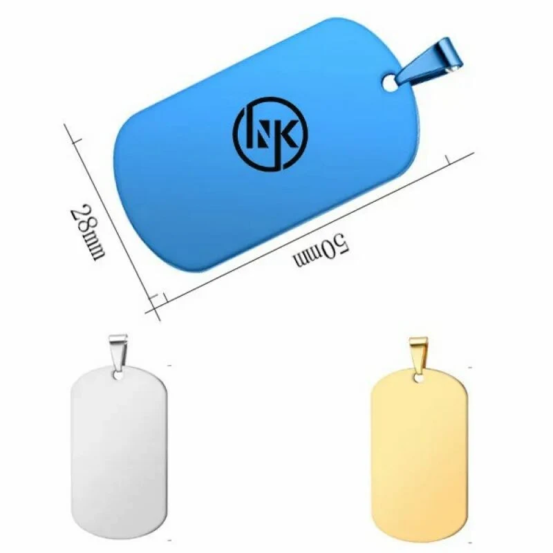 Metal Dog Tag Keychain 1