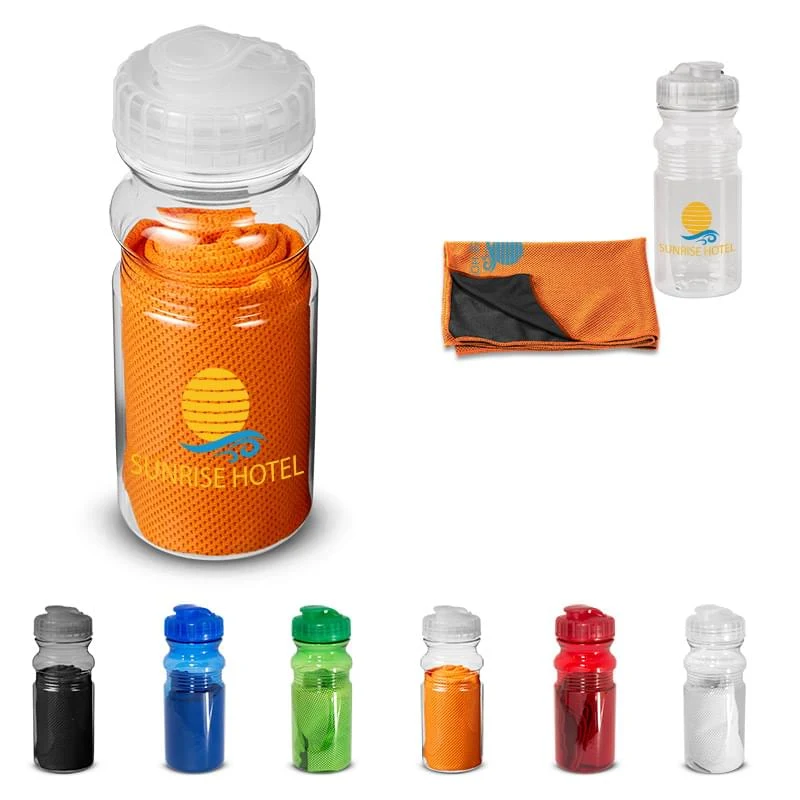 Cooling Towel in Water Bottle 1