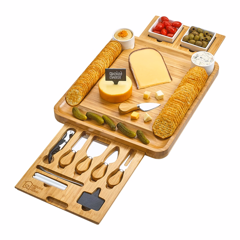 Bamboo Cheese Board and Knife Set