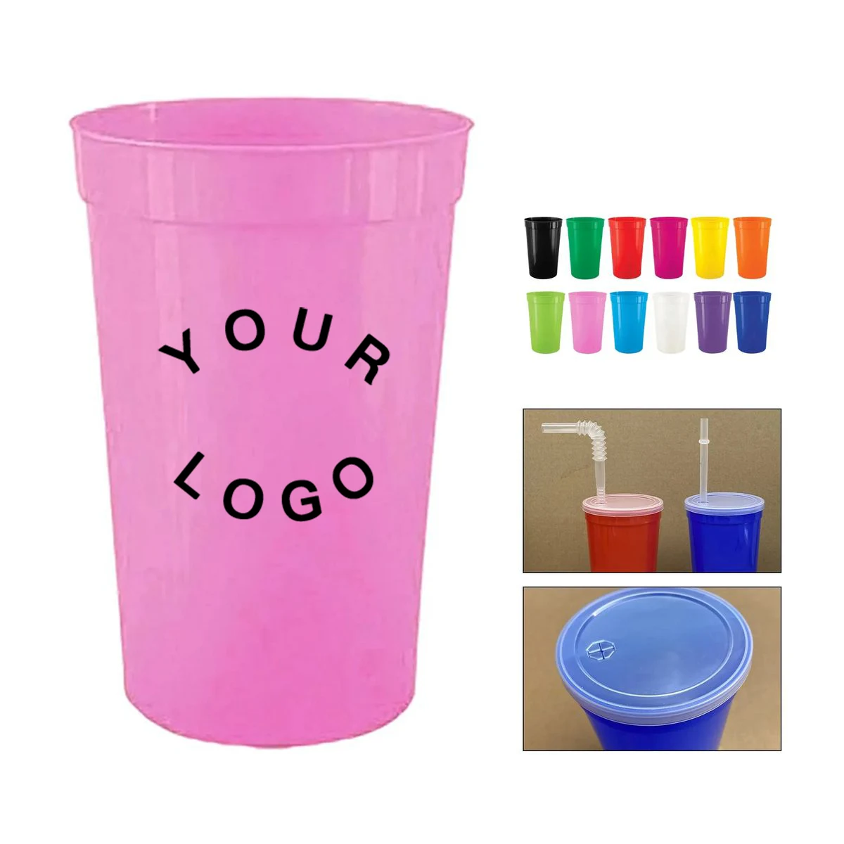 16oz Colorful Recyclable Cup for Parties and Sports 1