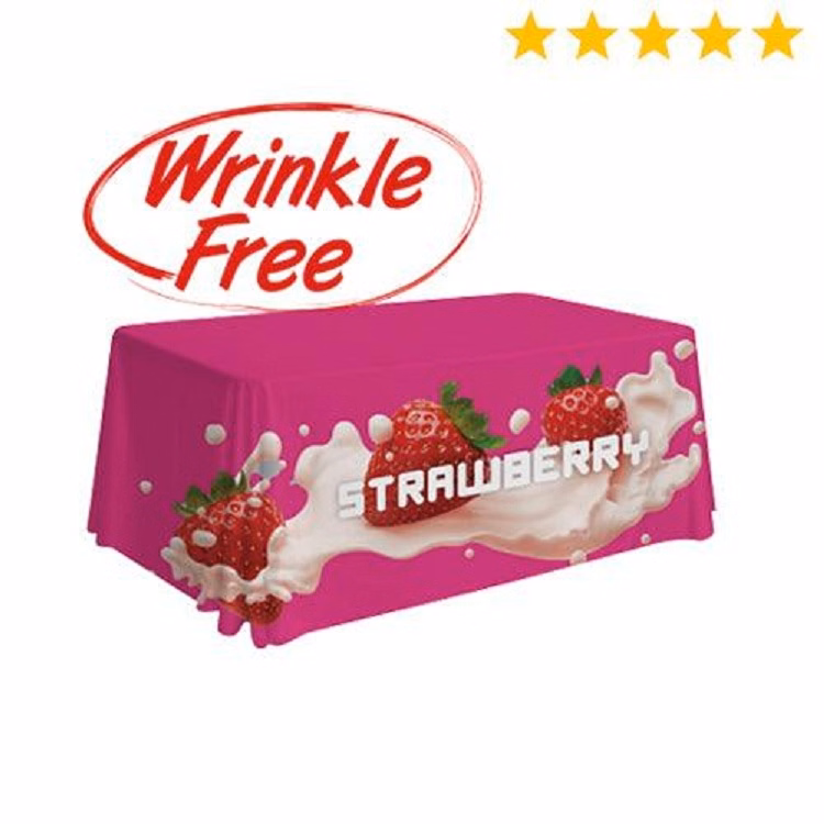 Premium 6' Table Cover 4-sided Wrinkle Free (Full-Color Full Bleed)