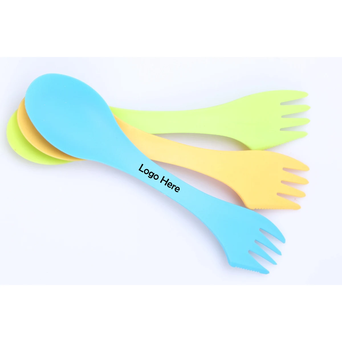 10" x 2.125" Multi-Functional Plastic Spoon Fork Knife 3 In 1 1