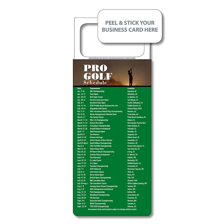 M.B.C. Sport Schedules - Pro Golf (3.5x9) 1