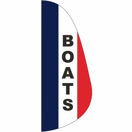 "Boats" Message Feather Flag (3'x8')