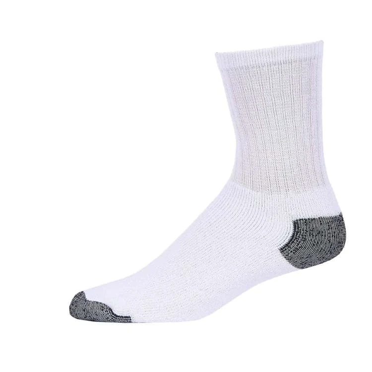 Crew Sports Socks - White/Black Size 9-11 4 Pack 1