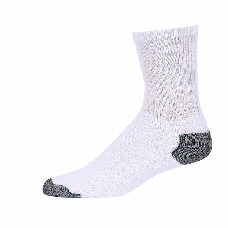 Crew Sports Socks - White/Black Size 9-11 4 Pack