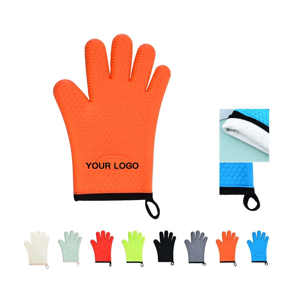 Protective Silicone Kitchen Gloves with Hanging Loop 1