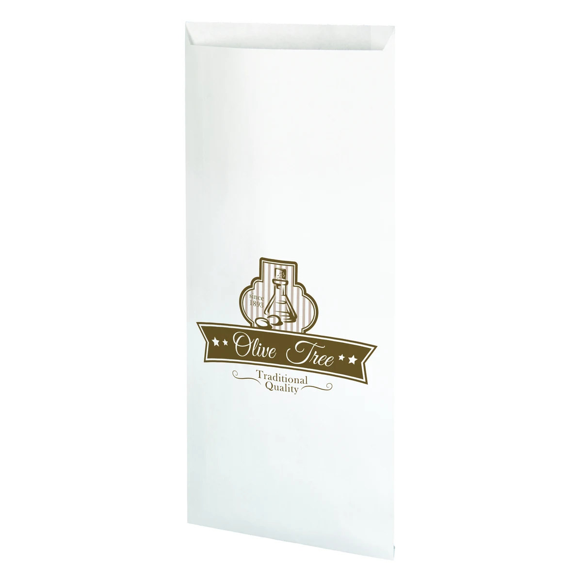 One Color 1-Sided Merchant Paper Bag with Gusset (5" x 16" x 2") 1