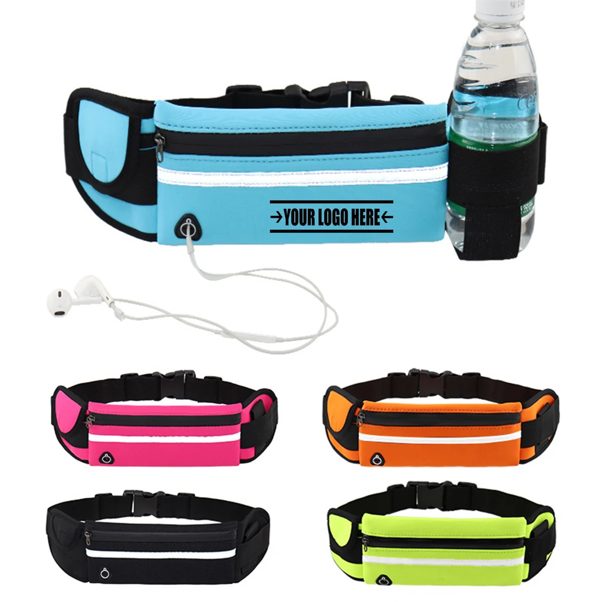 Unisex Sports Reflective Fanny Pack Running Belt Waist Bag 1
