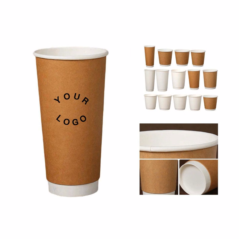 Leak Proof 12 oz Paper Cups with Rolled Rim