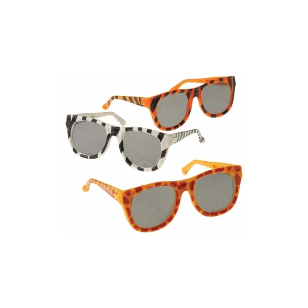 Safari Animal Print Sunglasses - Assorted 1