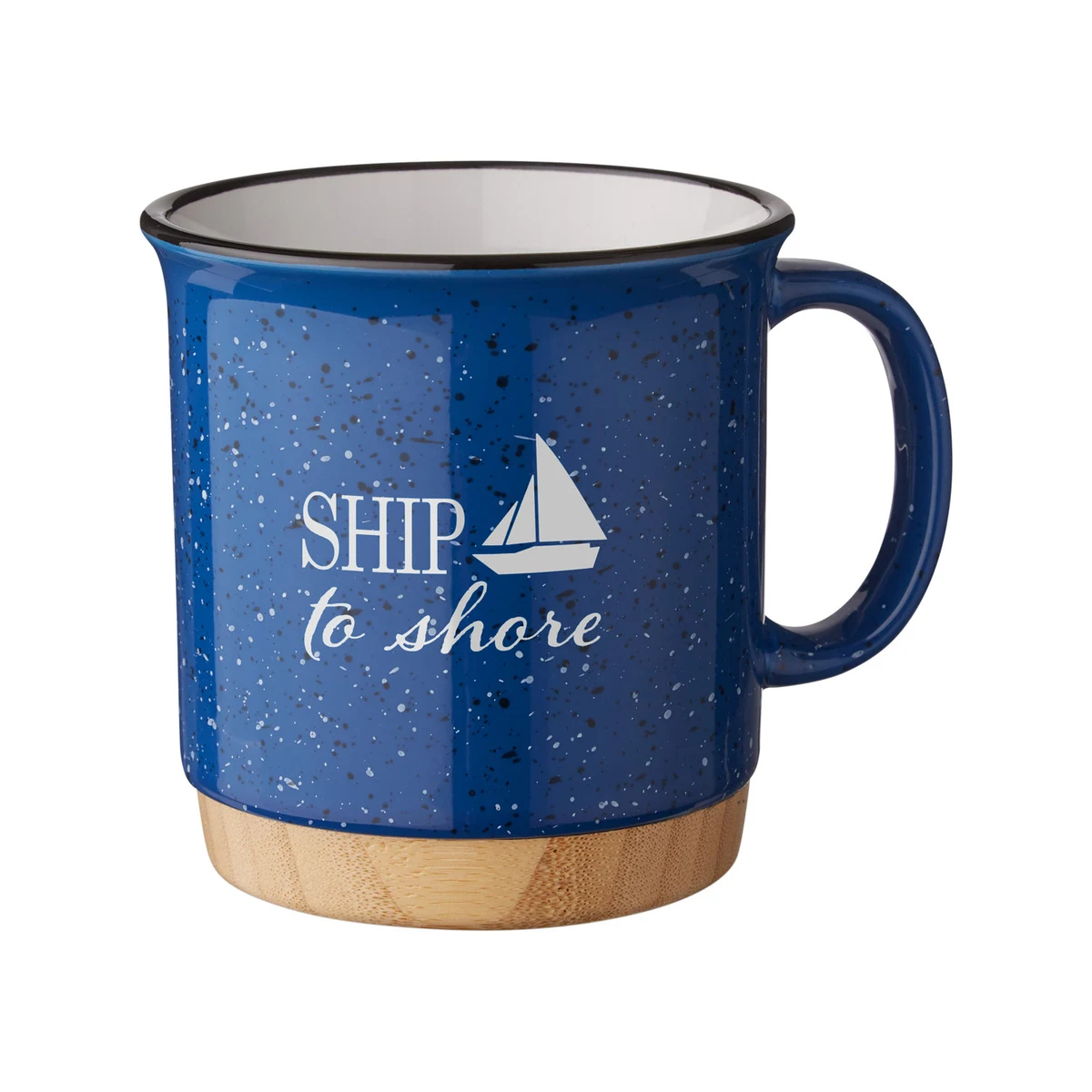 15 oz Campfire Mug With Bamboo Base 1