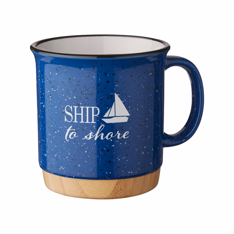 15 oz Campfire Mug With Bamboo Base