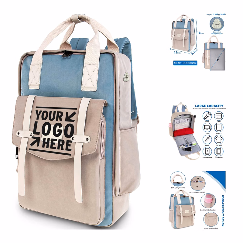 15.6 inch Women Laptop Japanese Travel Bag College Lightweight Casual Cute Backpack