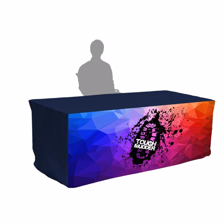 8ft Front Panel Printed Fitted Tablecloth