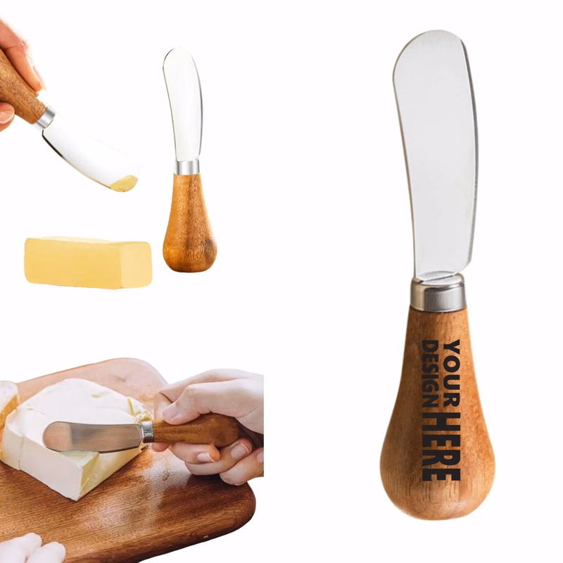Standing Acacia Handle Butter Spatula For Bread
