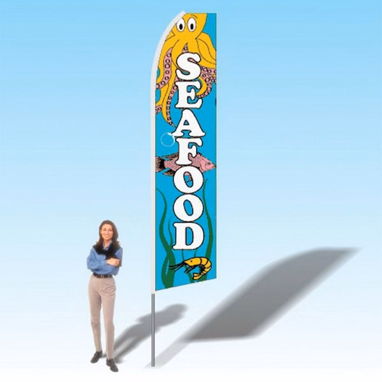 15FT Seafood Advertising Banner Flag