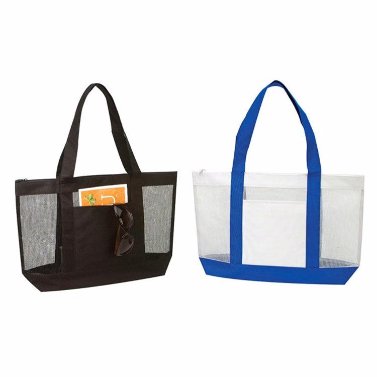 Mesh Tote Bag with Zipper