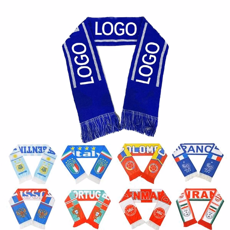 Customized Football Fan Scarf With Fringe