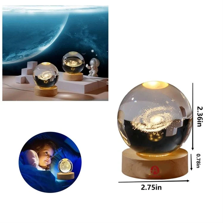 3D Galaxy Crystal Ball Night Light 1