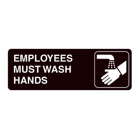 Employees Must Wash Hands Sign