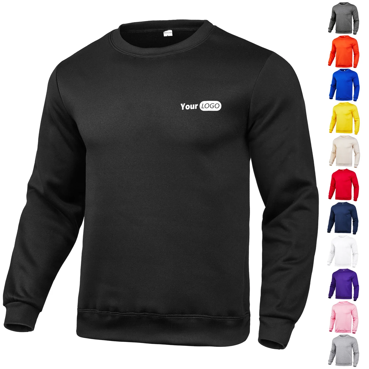 Polyester Round Neck Sports Hoodie 1