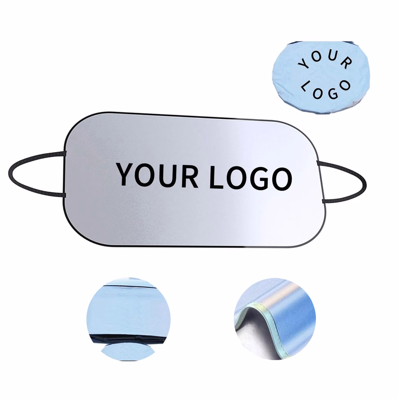 Silver Fabric Car Sunshade for Windshield