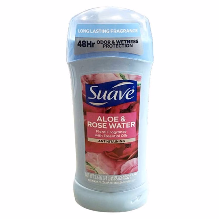 Suave Aloe & Rose Water Deodorant - 2.6 oz