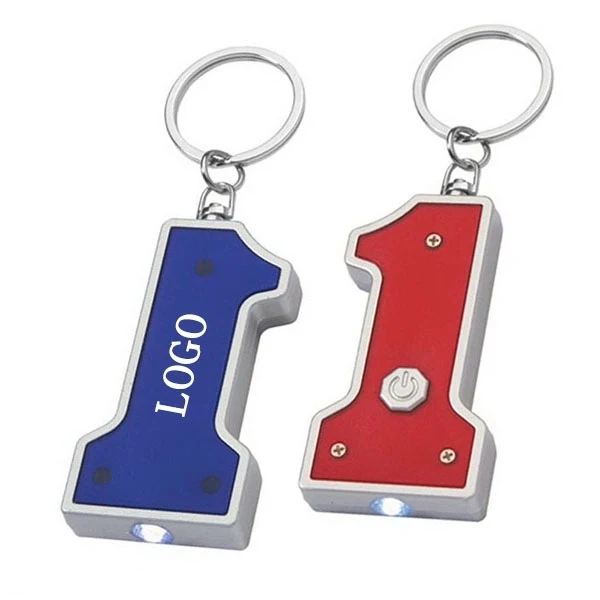Number 1 Shaped LED Key Chain 1
