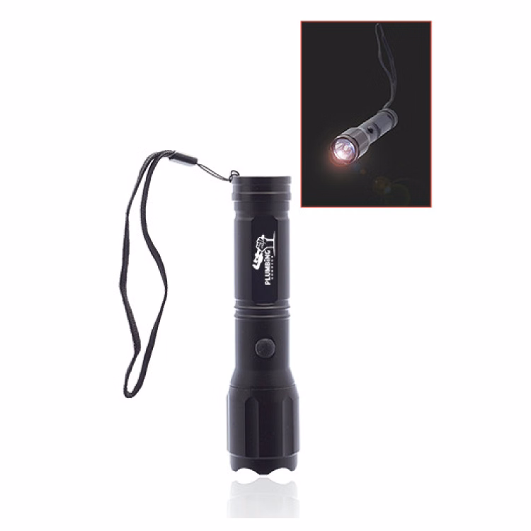 Engraved Luminous Aluminum Flashlight