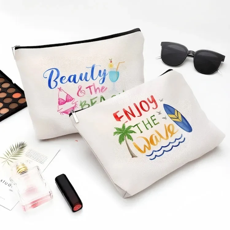 Summer waterproof printed toiletry portable travel pouch 1