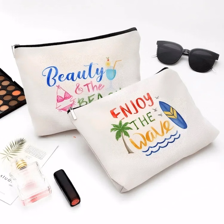 Summer waterproof printed toiletry portable travel pouch