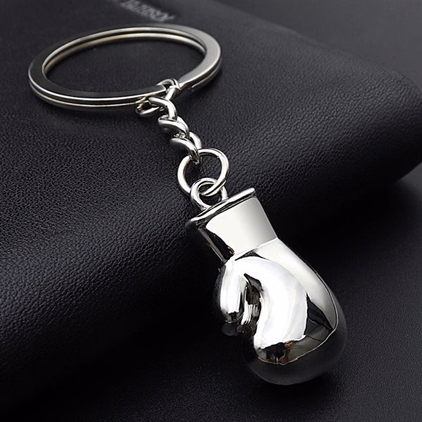Custom Metal Boxing Glove Keychain, 1.3 x 0.71 — Sports Enthusiast Promotional Item