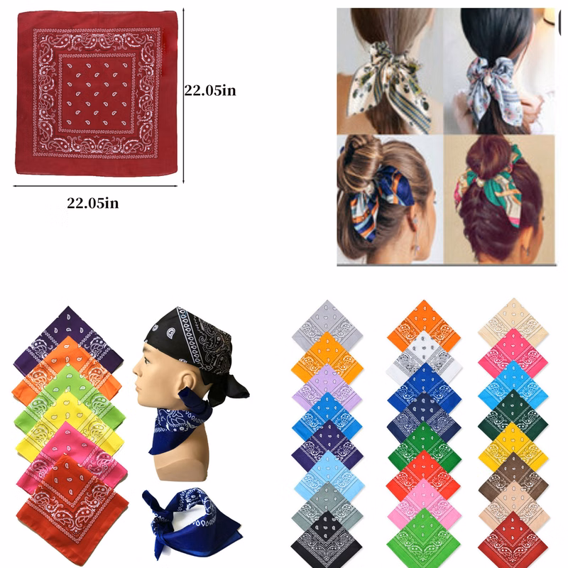 Multi-Use Paisley Polyester Bandana