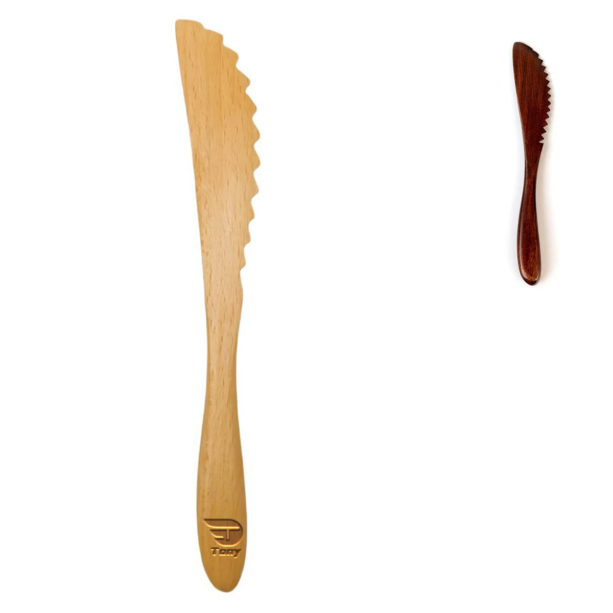 Eco Friendly Beech Wood Knife Portable Utensil 1