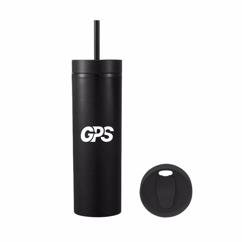 16oz Frosted Straw Drinking Cup