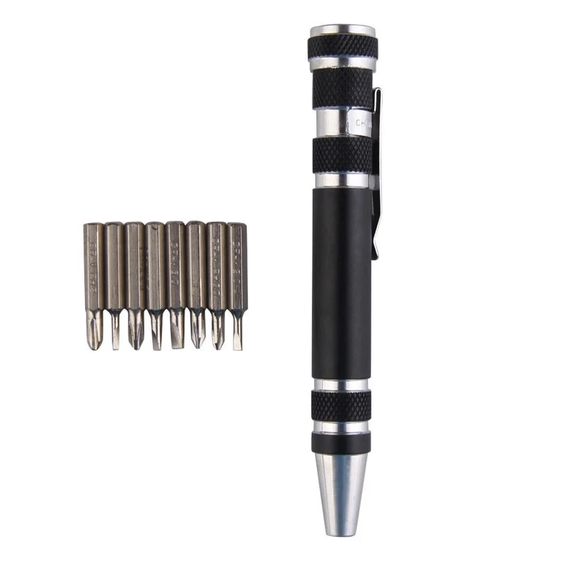 8 Bit Aluminum Pen-style Screwdriver Tool Kit 1